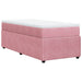 Pat box spring cu saltea, roz, 80x200 cm, catifea - WALTI WALTI