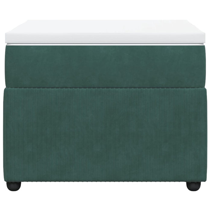 Pat box spring cu saltea, verde închis, 90x190 cm, catifea - WALTI WALTI