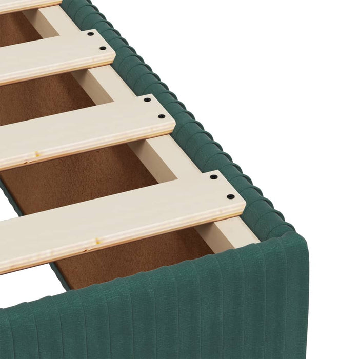 Pat box spring cu saltea, verde închis, 90x190 cm, catifea - WALTI WALTI