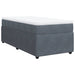 Pat box spring cu saltea, gri închis, 90x200 cm, catifea - WALTI WALTI