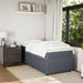 Pat box spring cu saltea, gri închis, 90x200 cm, catifea - WALTI WALTI