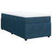 Pat box spring cu saltea, albastru închis, 90x200 cm, catifea - WALTI WALTI