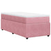Pat box spring cu saltea, roz, 90x200 cm, catifea - WALTI WALTI