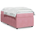 Pat box spring cu saltea, roz, 90x200 cm, catifea - WALTI WALTI