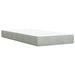 Pat box spring cu saltea, gri deschis, 100x200 cm, catifea - WALTI WALTI