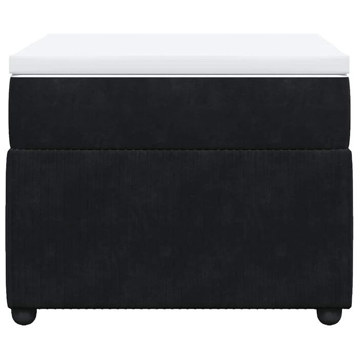 Pat box spring cu saltea, negru, 100x200 cm, catifea - WALTI WALTI