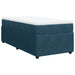 Pat box spring cu saltea, albastru închis, 100x200 cm, catifea - WALTI WALTI