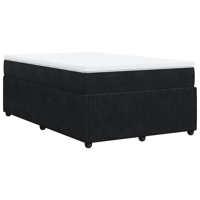 Pat box spring cu saltea, negru, 120x190 cm, catifea - WALTI WALTI