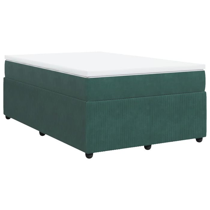 Pat box spring cu saltea, verde închis, 120x190 cm, catifea - WALTI WALTI