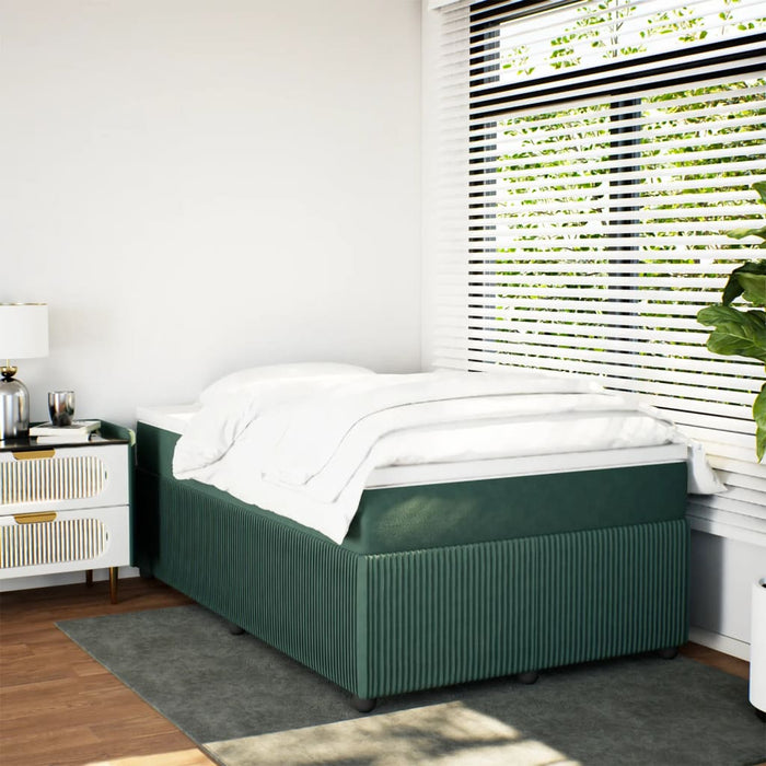 Pat box spring cu saltea, verde închis, 120x190 cm, catifea - WALTI WALTI