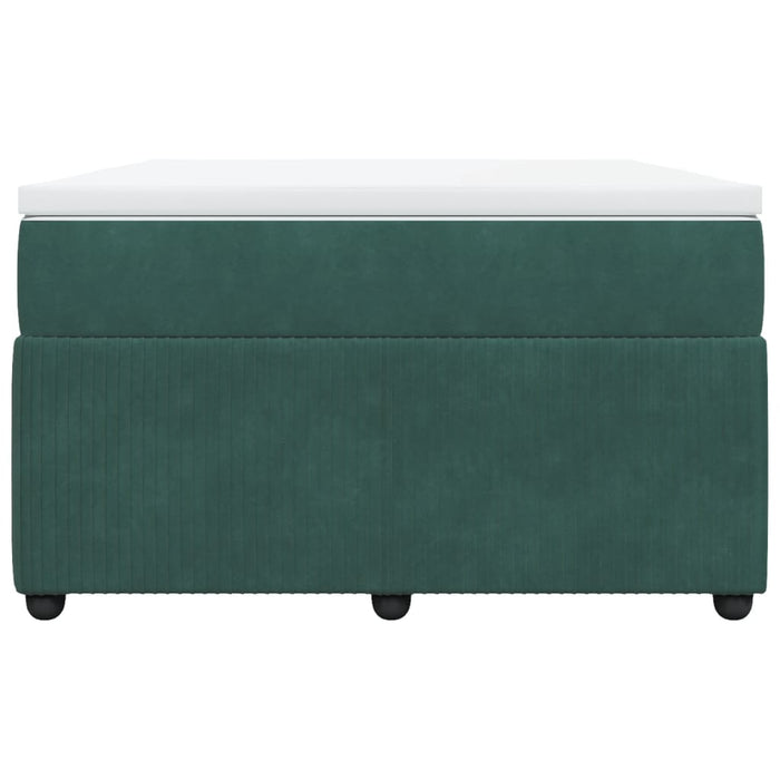 Pat box spring cu saltea, verde închis, 120x190 cm, catifea - WALTI WALTI