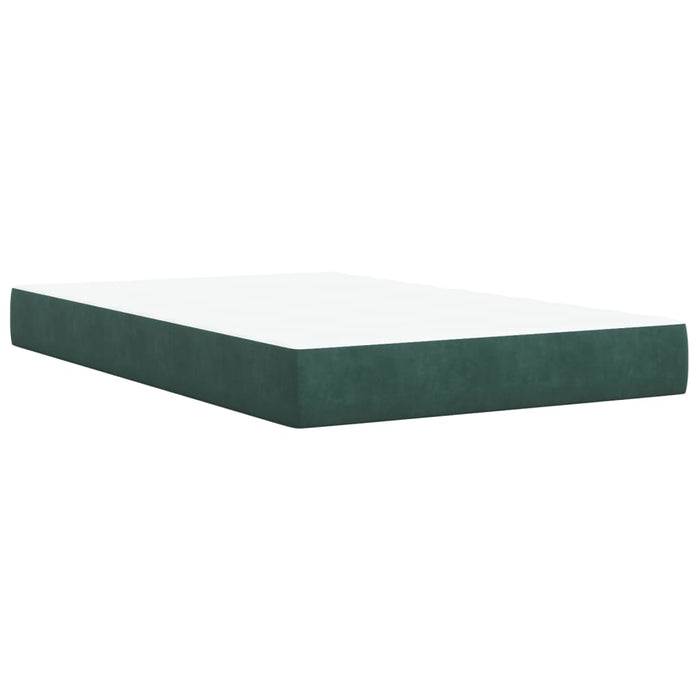 Pat box spring cu saltea, verde închis, 120x190 cm, catifea - WALTI WALTI