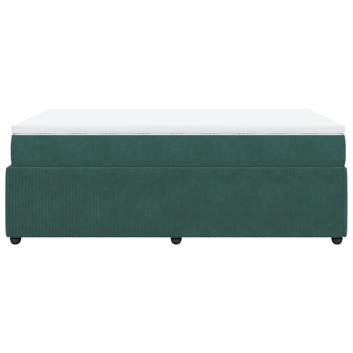 Pat box spring cu saltea, verde închis, 120x190 cm, catifea - WALTI WALTI