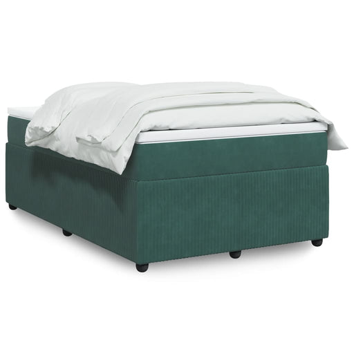 Pat box spring cu saltea, verde închis, 120x190 cm, catifea - WALTI WALTI