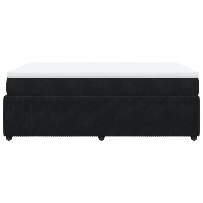 Pat box spring cu saltea, negru, 120x200 cm, catifea - WALTI WALTI