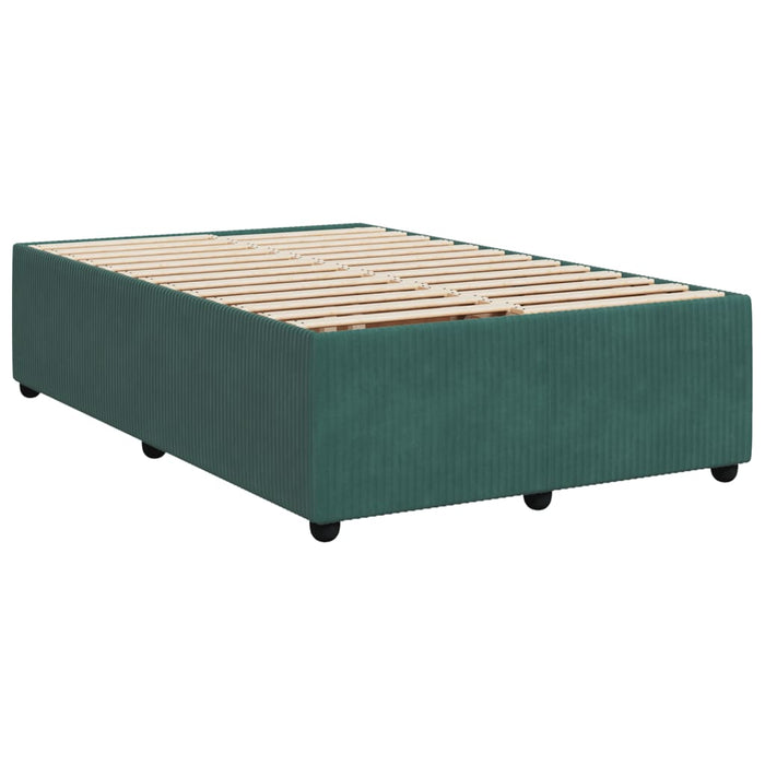 Pat box spring cu saltea, verde închis, 120x200 cm, catifea - WALTI WALTI