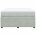 Pat box spring cu saltea, gri deschis, 140x190 cm, catifea - WALTI WALTI