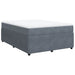 Pat box spring cu saltea, gri închis, 140x190 cm, catifea - WALTI WALTI