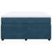 Pat box spring cu saltea, albastru închis, 140x190 cm, catifea - WALTI WALTI