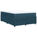 Pat box spring cu saltea, albastru închis, 140x190 cm, catifea - WALTI WALTI