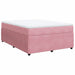 Pat box spring cu saltea, roz, 140x190 cm, catifea - WALTI WALTI