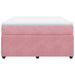 Pat box spring cu saltea, roz, 140x190 cm, catifea - WALTI WALTI