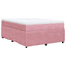 Pat box spring cu saltea, roz, 140x190 cm, catifea - WALTI WALTI