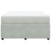 Pat box spring cu saltea, gri deschis, 140x200 cm, catifea - WALTI WALTI