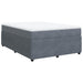 Pat box spring cu saltea, gri închis, 140x200 cm, catifea - WALTI WALTI