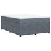 Pat box spring cu saltea, gri închis, 140x200 cm, catifea - WALTI WALTI