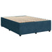 Pat box spring cu saltea, albastru închis, 140x200 cm, catifea - WALTI WALTI