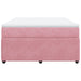 Pat box spring cu saltea, roz, 140x200 cm, catifea - WALTI WALTI