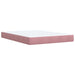 Pat box spring cu saltea, roz, 140x200 cm, catifea - WALTI WALTI