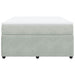 Pat box spring cu saltea, gri deschis, 160x200 cm, catifea - WALTI WALTI