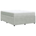 Pat box spring cu saltea, gri deschis, 160x200 cm, catifea - WALTI WALTI