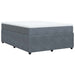 Pat box spring cu saltea, gri închis, 160x200 cm, catifea - WALTI WALTI