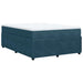 Pat box spring cu saltea, albastru închis, 160x200 cm, catifea - WALTI WALTI