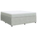 Pat box spring cu saltea, gri deschis, 180x200 cm, catifea - WALTI WALTI