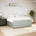 Pat box spring cu saltea, gri deschis, 180x200 cm, catifea - WALTI WALTI