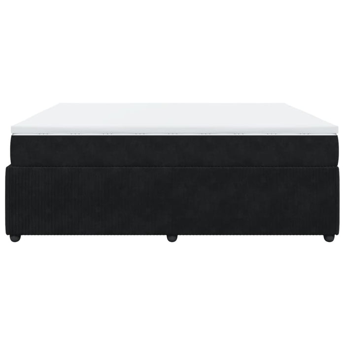 Pat box spring cu saltea, negru, 180x200 cm, catifea - WALTI WALTI