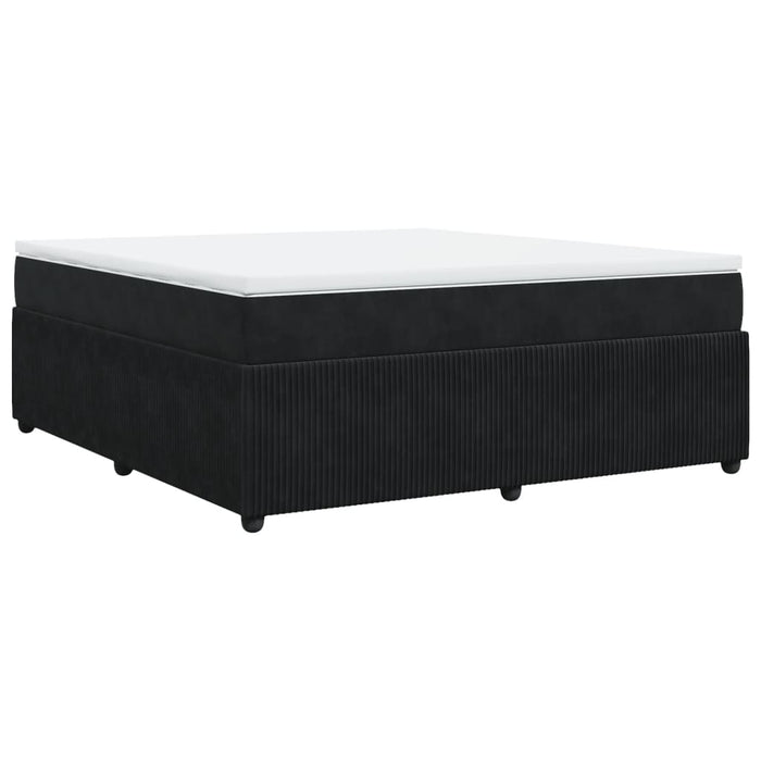 Pat box spring cu saltea, negru, 180x200 cm, catifea - WALTI WALTI