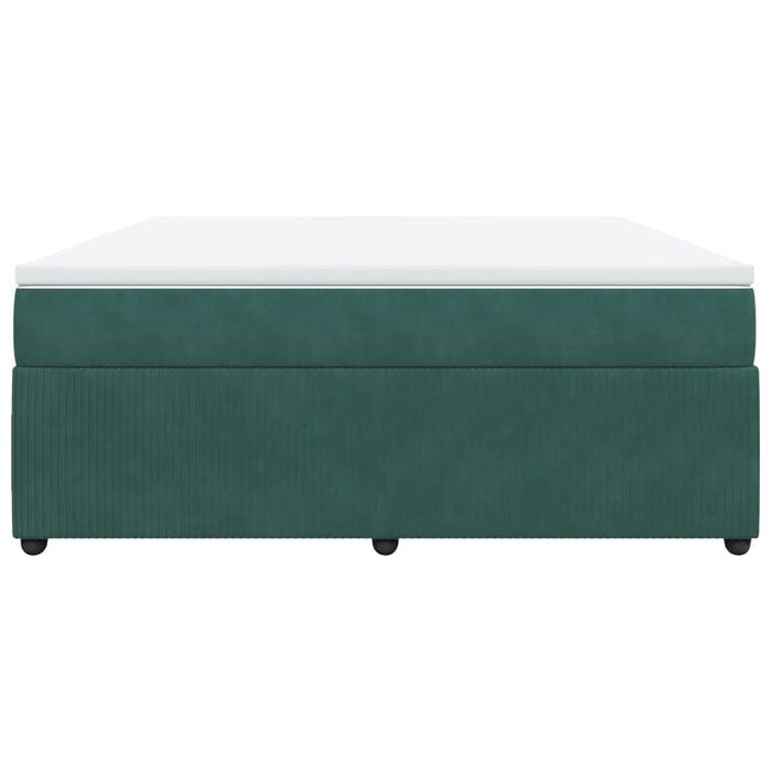 Pat box spring cu saltea, verde închis, 180x200 cm, catifea - WALTI WALTI