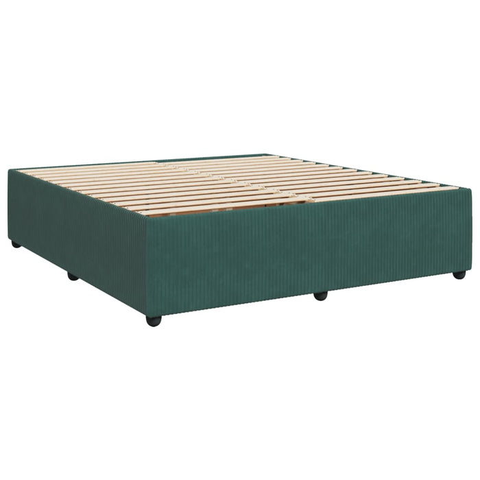 Pat box spring cu saltea, verde închis, 180x200 cm, catifea - WALTI WALTI