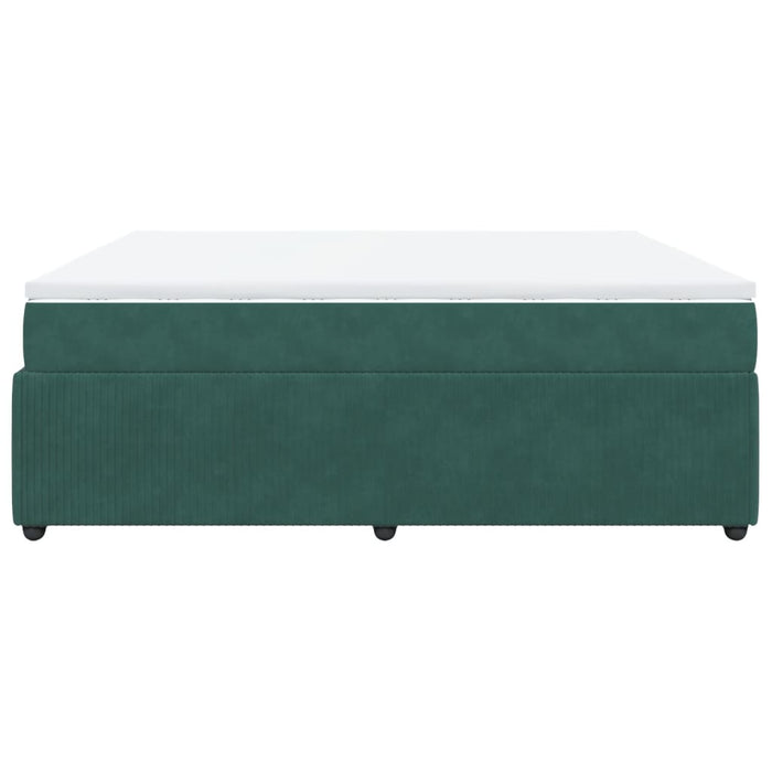 Pat box spring cu saltea, verde închis, 180x200 cm, catifea - WALTI WALTI