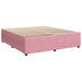 Pat box spring cu saltea, roz, 180x200 cm, catifea - WALTI WALTI