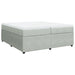 Pat box spring cu saltea, gri deschis, 200x200 cm, catifea - WALTI WALTI