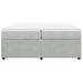 Pat box spring cu saltea, gri deschis, 200x200 cm, catifea - WALTI WALTI