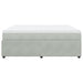 Pat box spring cu saltea, gri deschis, 200x200 cm, catifea - WALTI WALTI