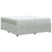 Pat box spring cu saltea, gri deschis, 200x200 cm, catifea - WALTI WALTI