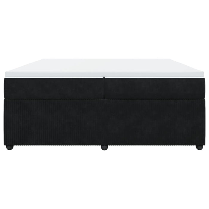 Pat box spring cu saltea, negru, 200x200 cm, catifea - WALTI WALTI